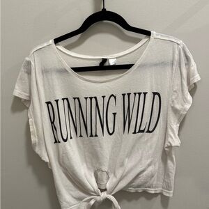 Divided by H&M Running Wild White Crop Top